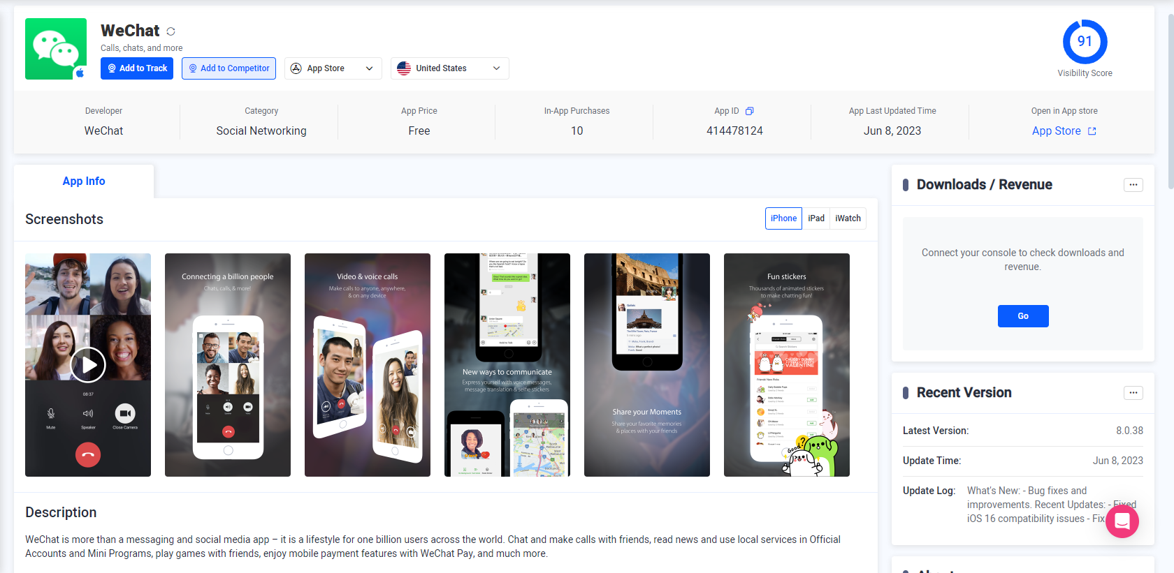Appranking| wechat app profile