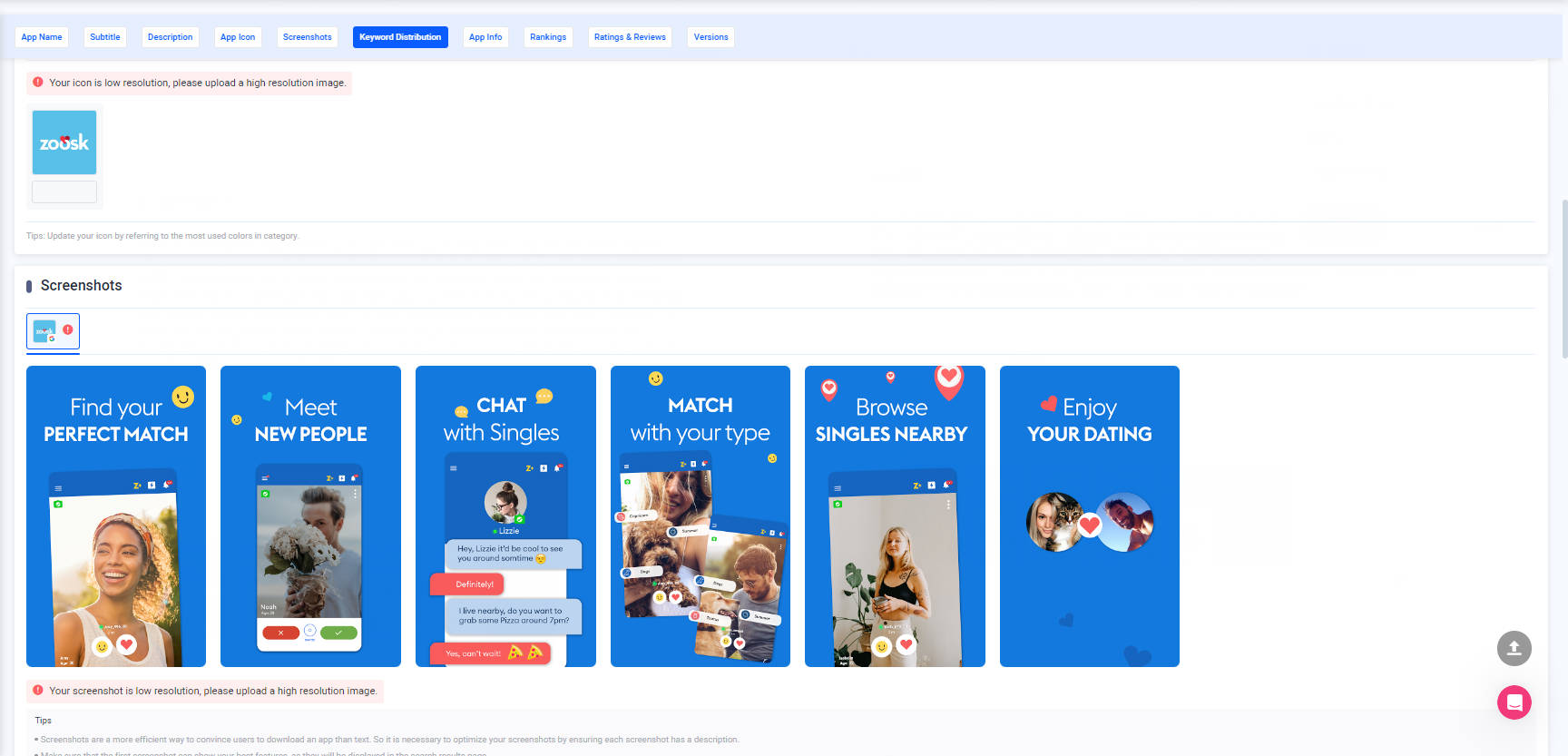 zoosk aso report